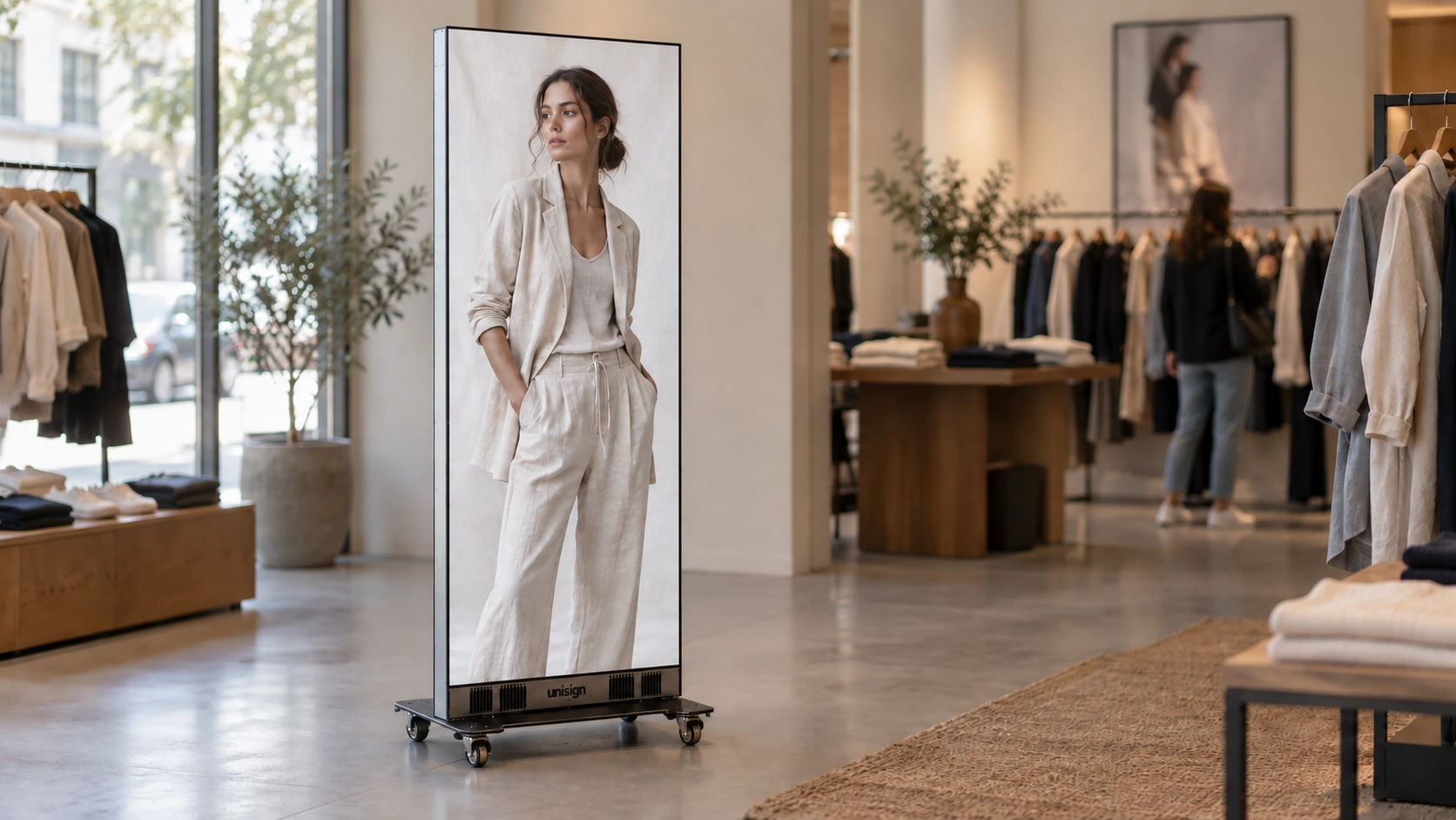 DuoFold 80″ LED Poster Totem — Katla, Çevir, Sergile