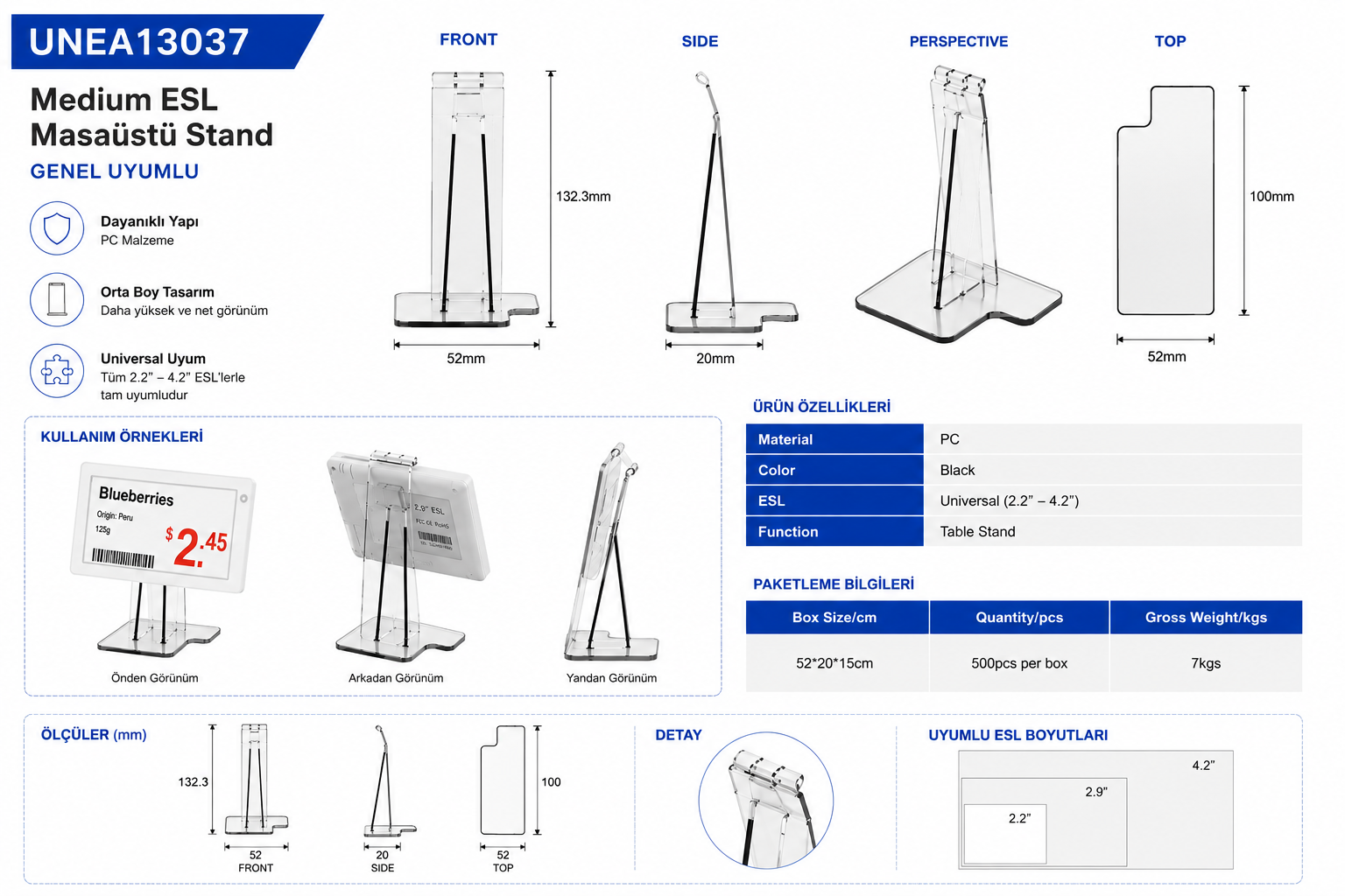Medium Universal ESL Table Stand